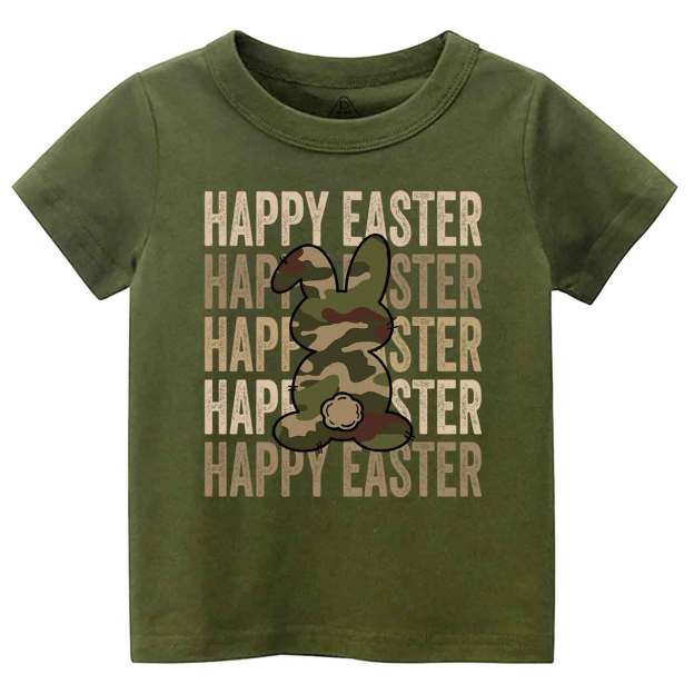 Easter Camouflage Happy Bunny Toddler&Kid's Tees Beepumpkin
