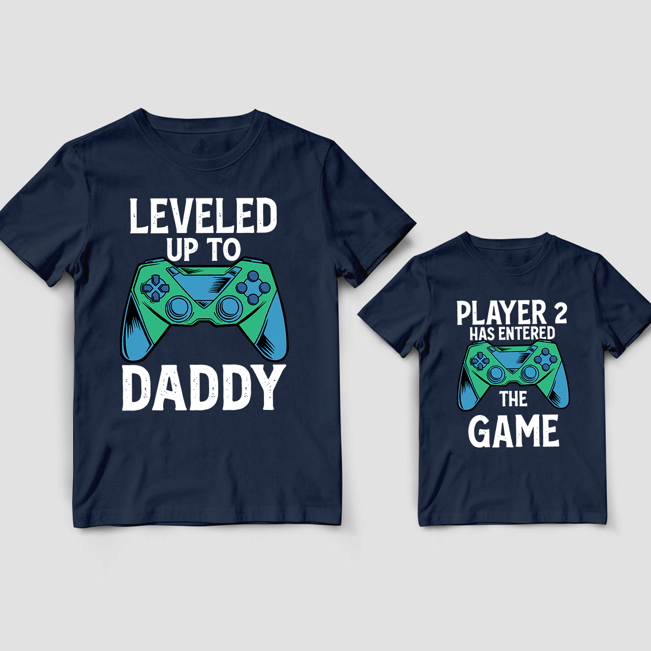 Leveled Up Dad And Son Matching Gift T-Shirts