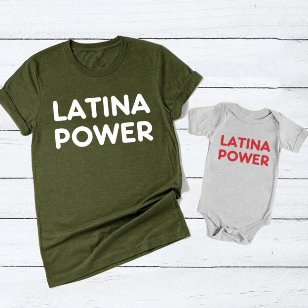 Latina Power Mom&Me Matching Tees
