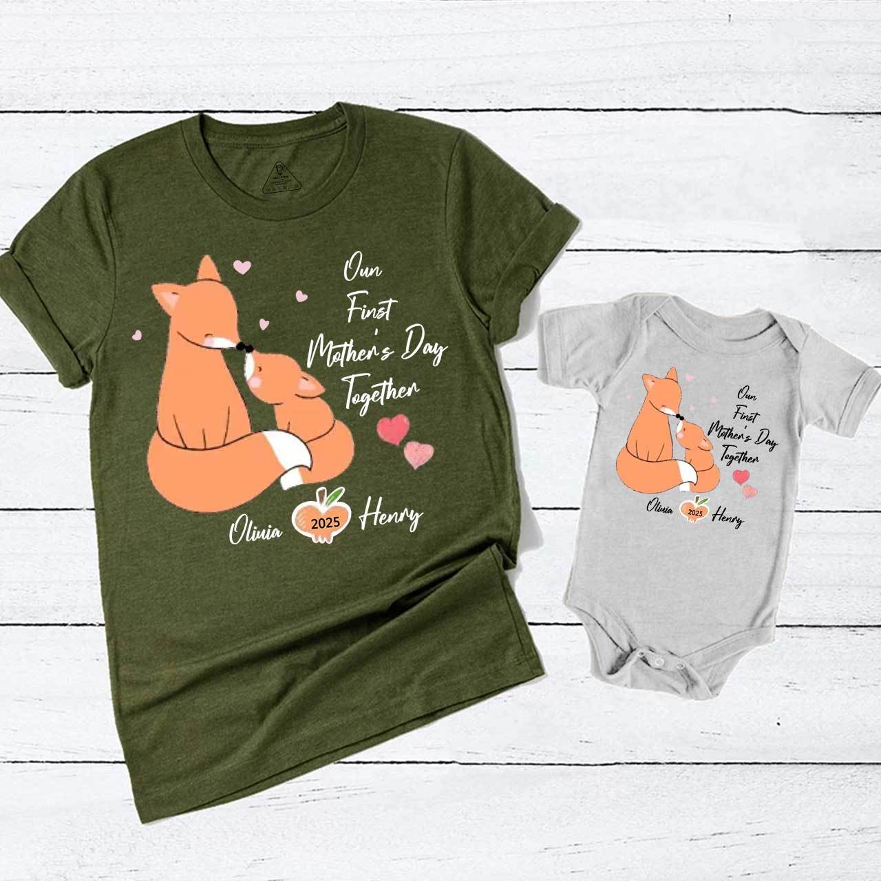Squirrel First Mother's Day T-Shirts For Mom&Me