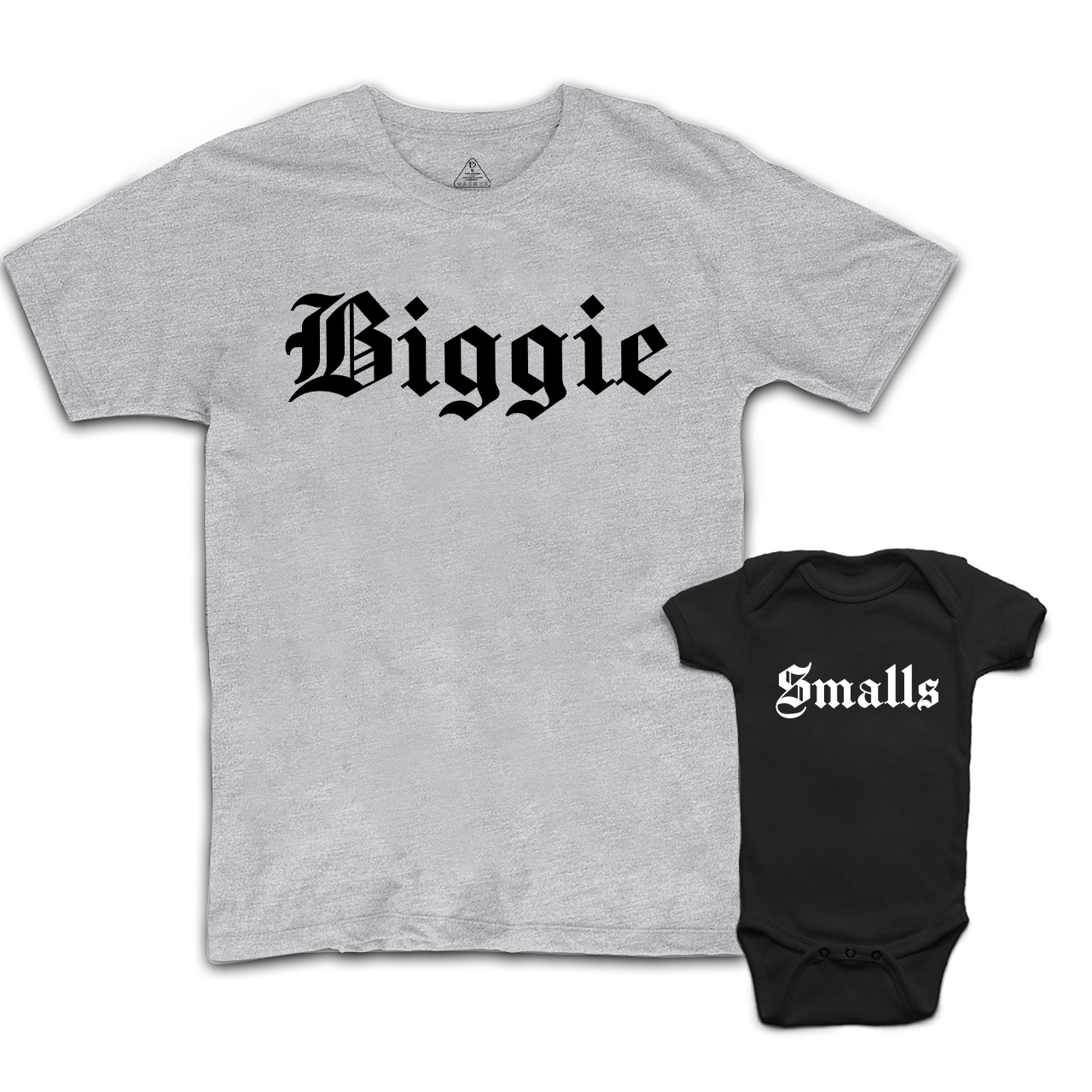 Matching First Dad and me Bodysuit & Shirts (Biggie&Smalls)
