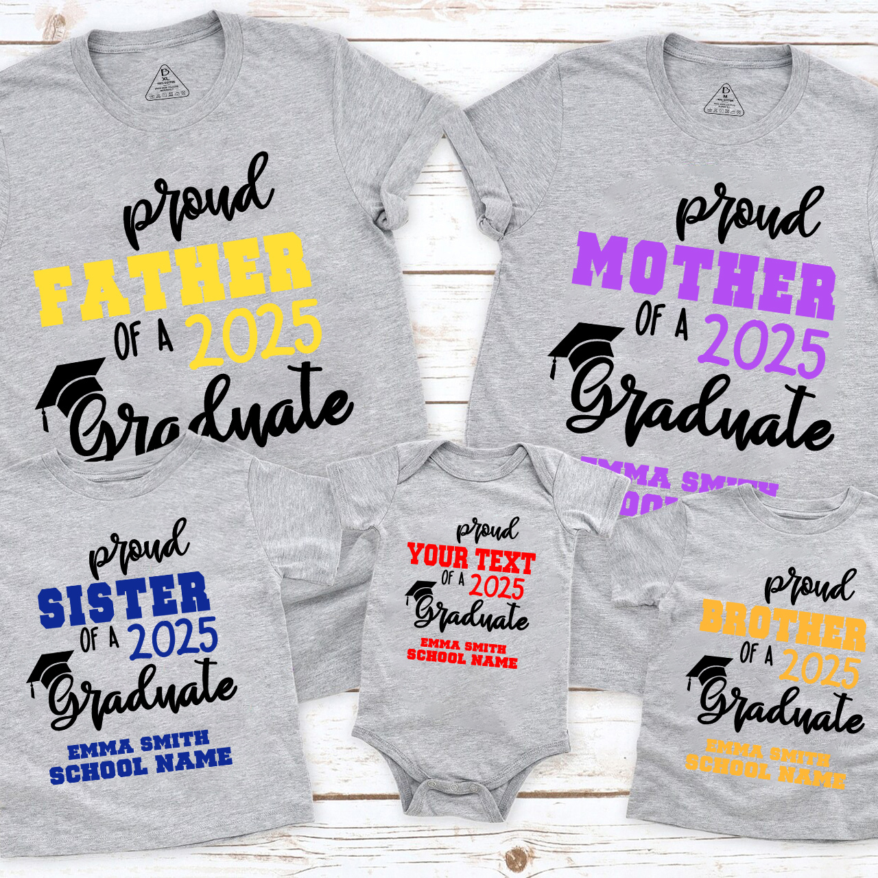 Personalized Proud Of 2025 Graduate Family Shirt