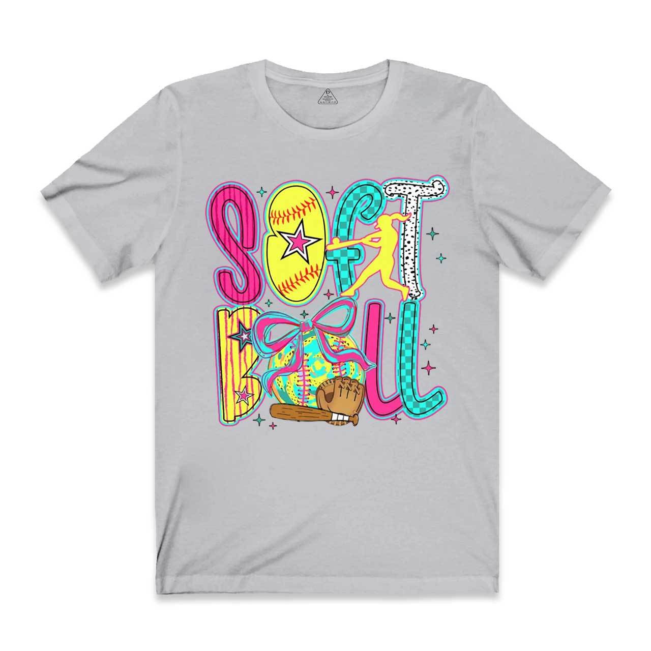 Softball Coquette Game Day Mama T-Shirts
