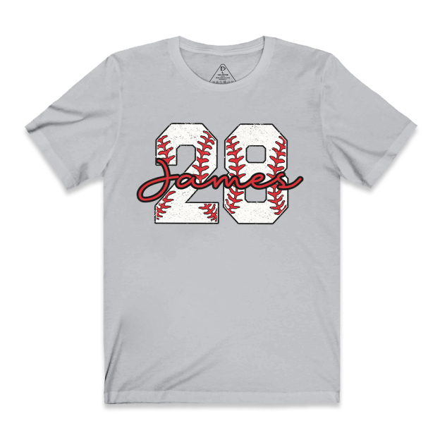 Personalized Baseball Number Mama T-Shirts