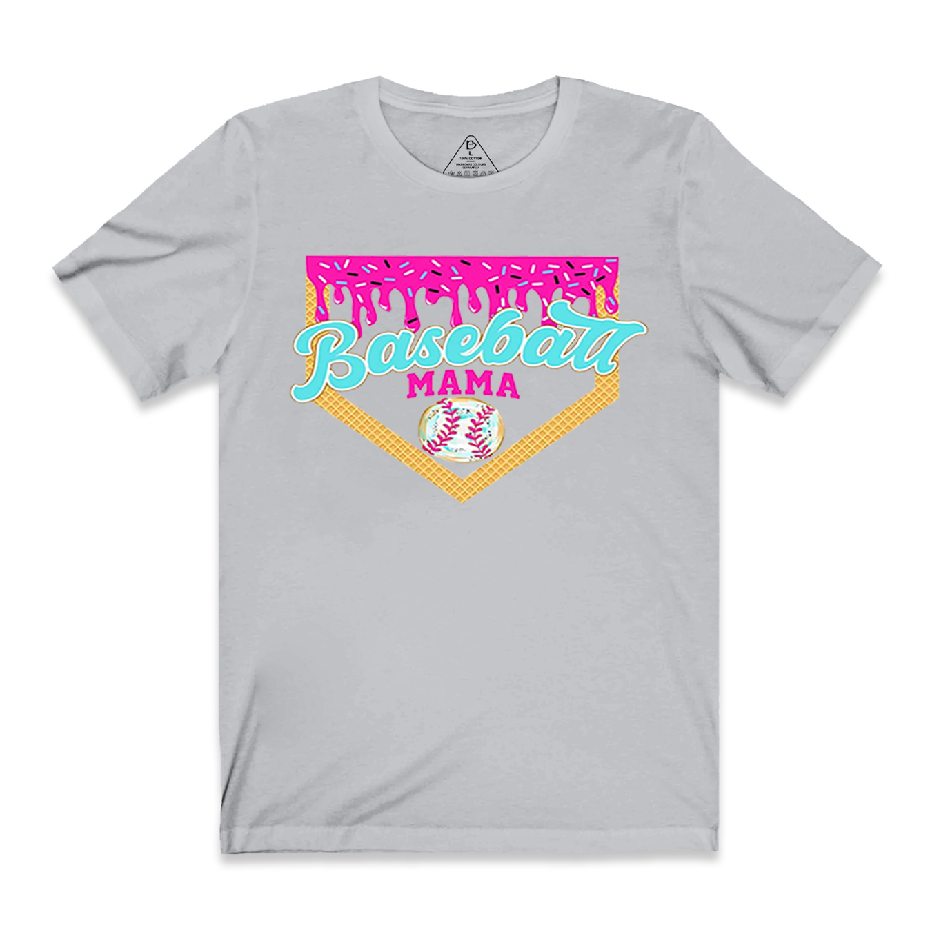 Baseball Ice Cream Drip Mama T-Shirts