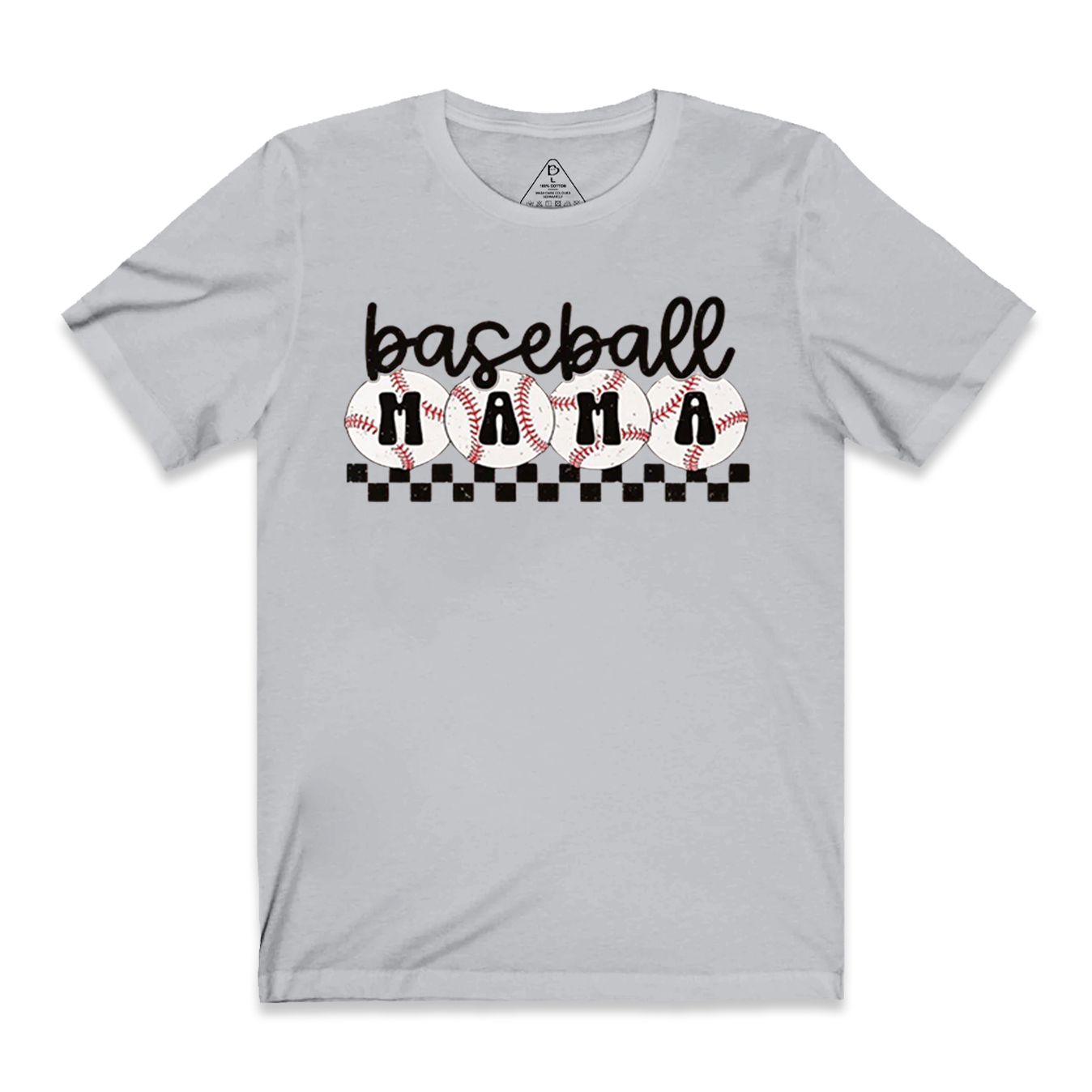Checkered Baseball Mama T-Shirts