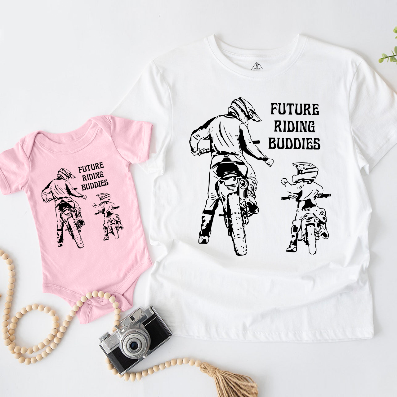 Daddy's Future Riding Buddies Dad and me Matching Shirts 