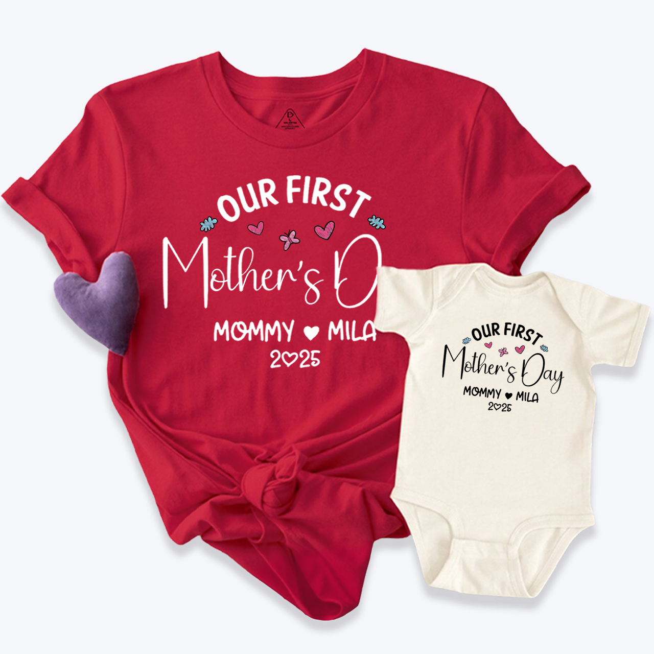Personalized Our First Mothers Day Mom&Me Matching Tees