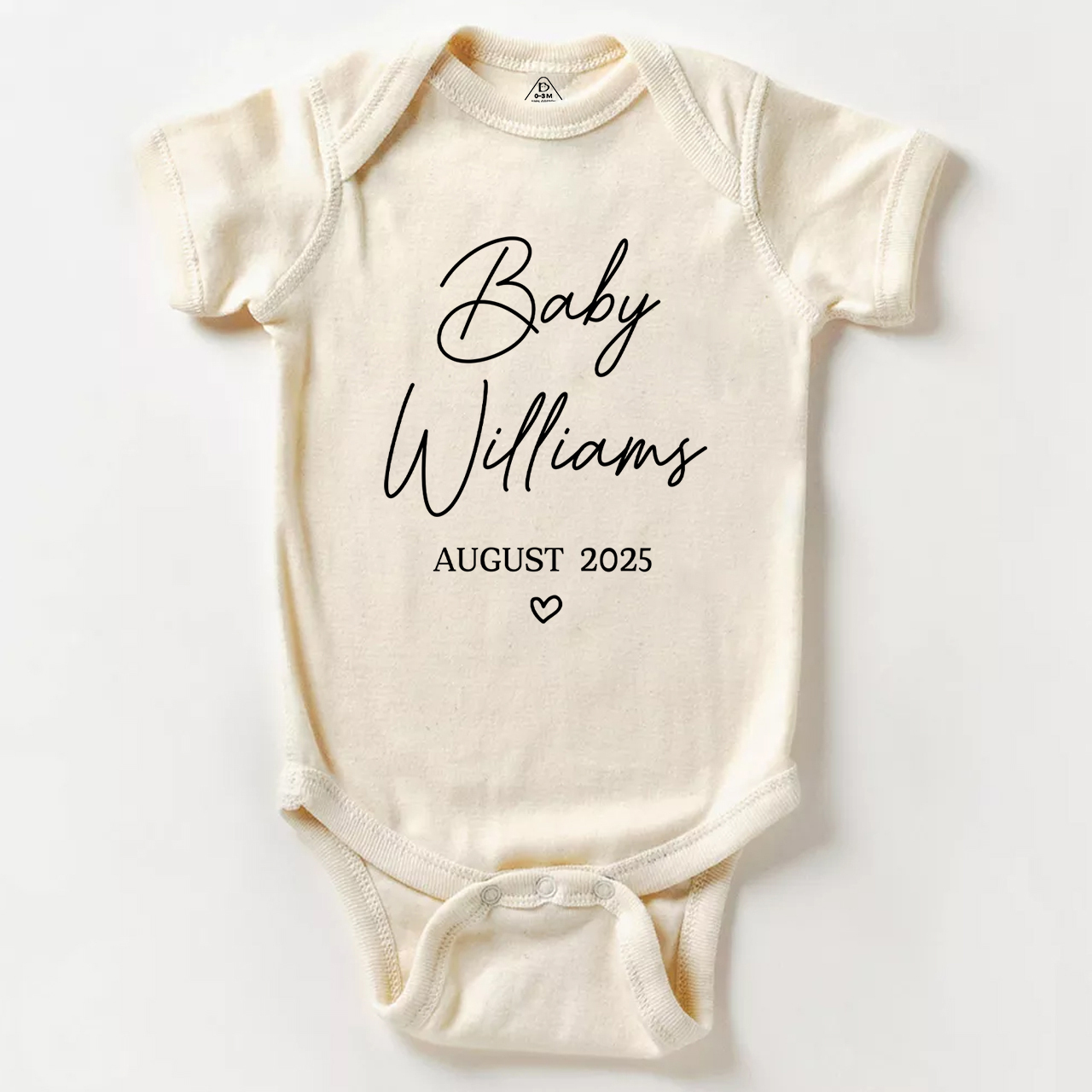 Customized Baby Name and Date of birth Bodysuit For Baby