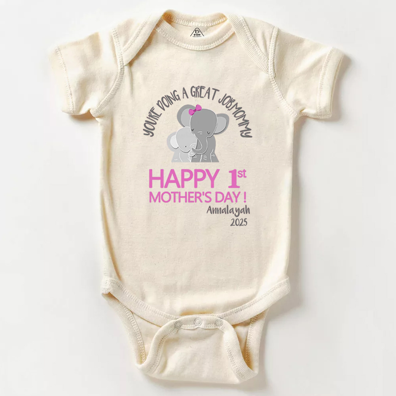 Happy 1st Mother's Day Bodysuit For Baby 