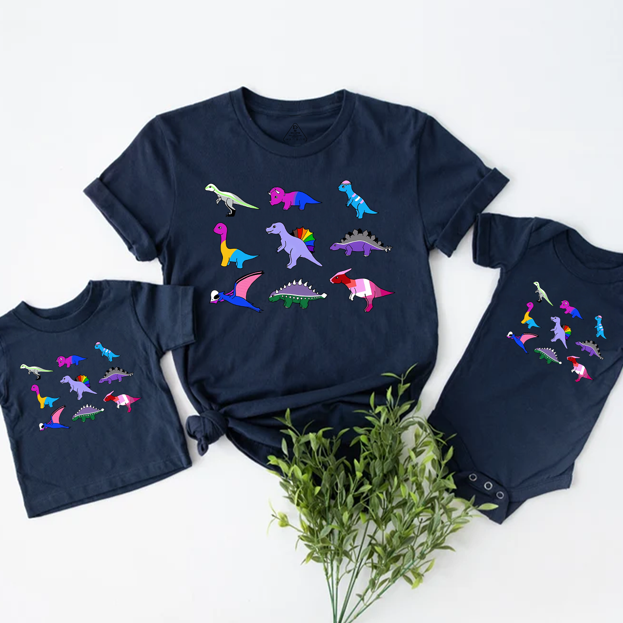 Pride Dinosaurs LGBTQ Family Matching Tees Beepumpkin