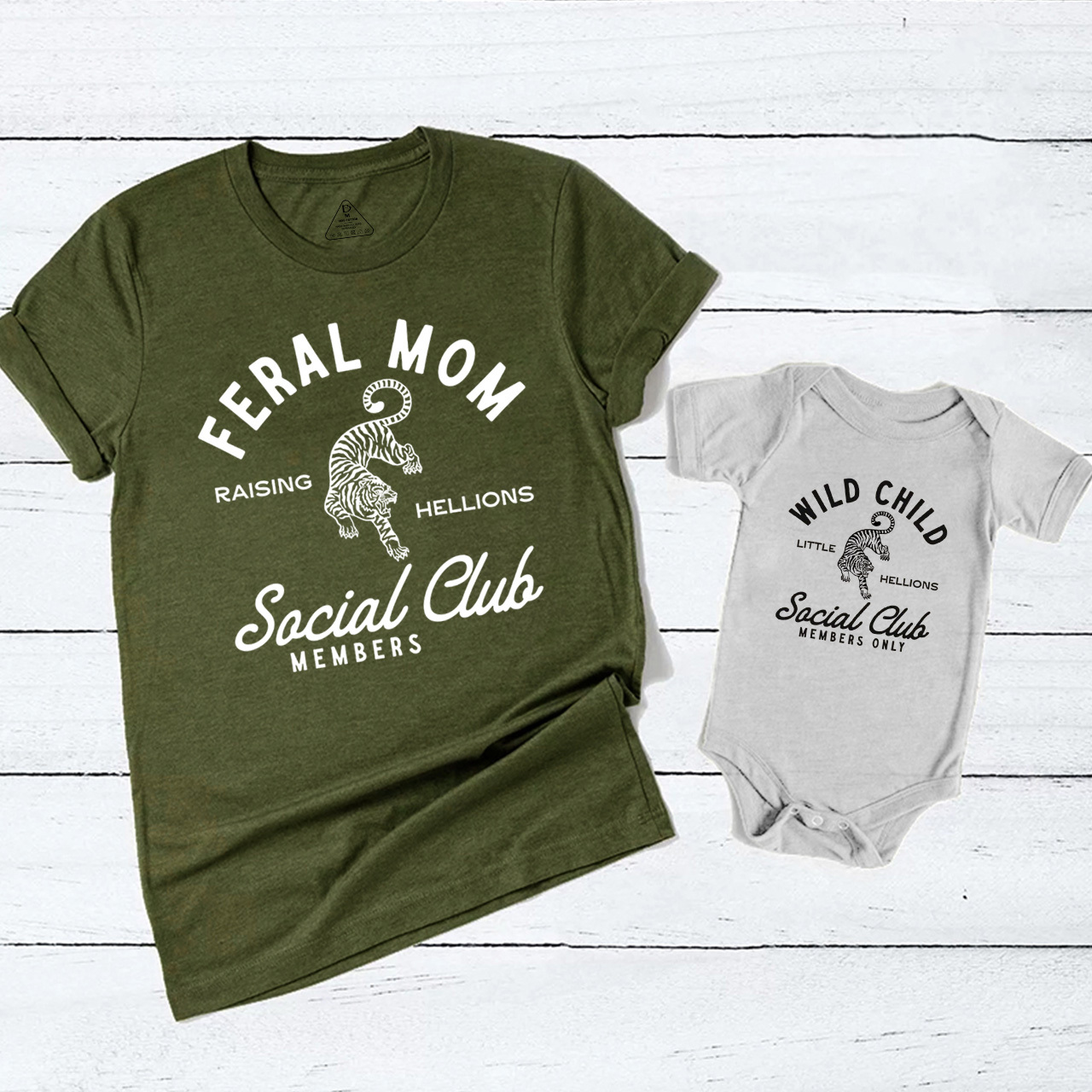 Feral Mom Wild Child Mom&Me Matching Tees