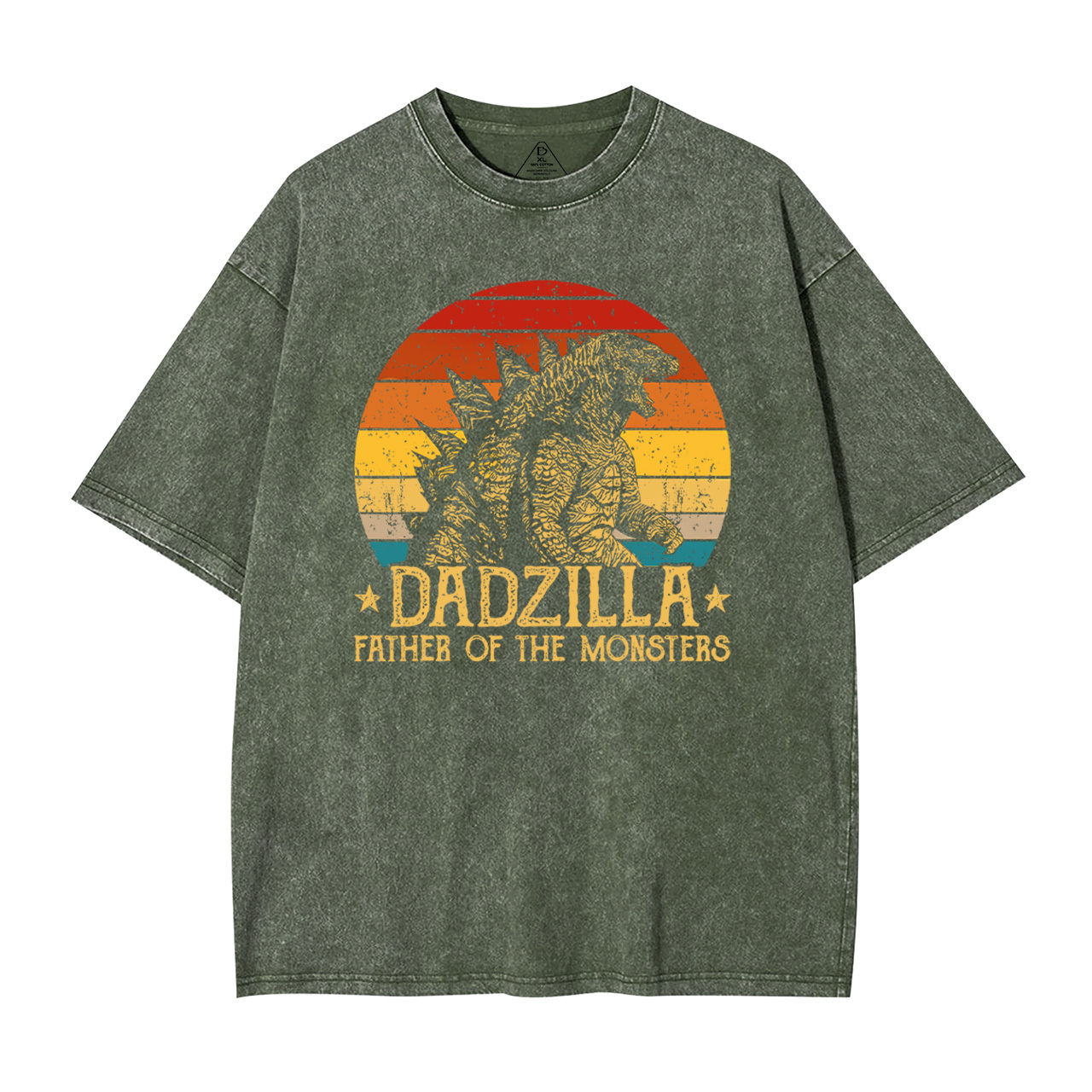 Dadzilla Father Of The Monsters Dad Washed T-Shirts