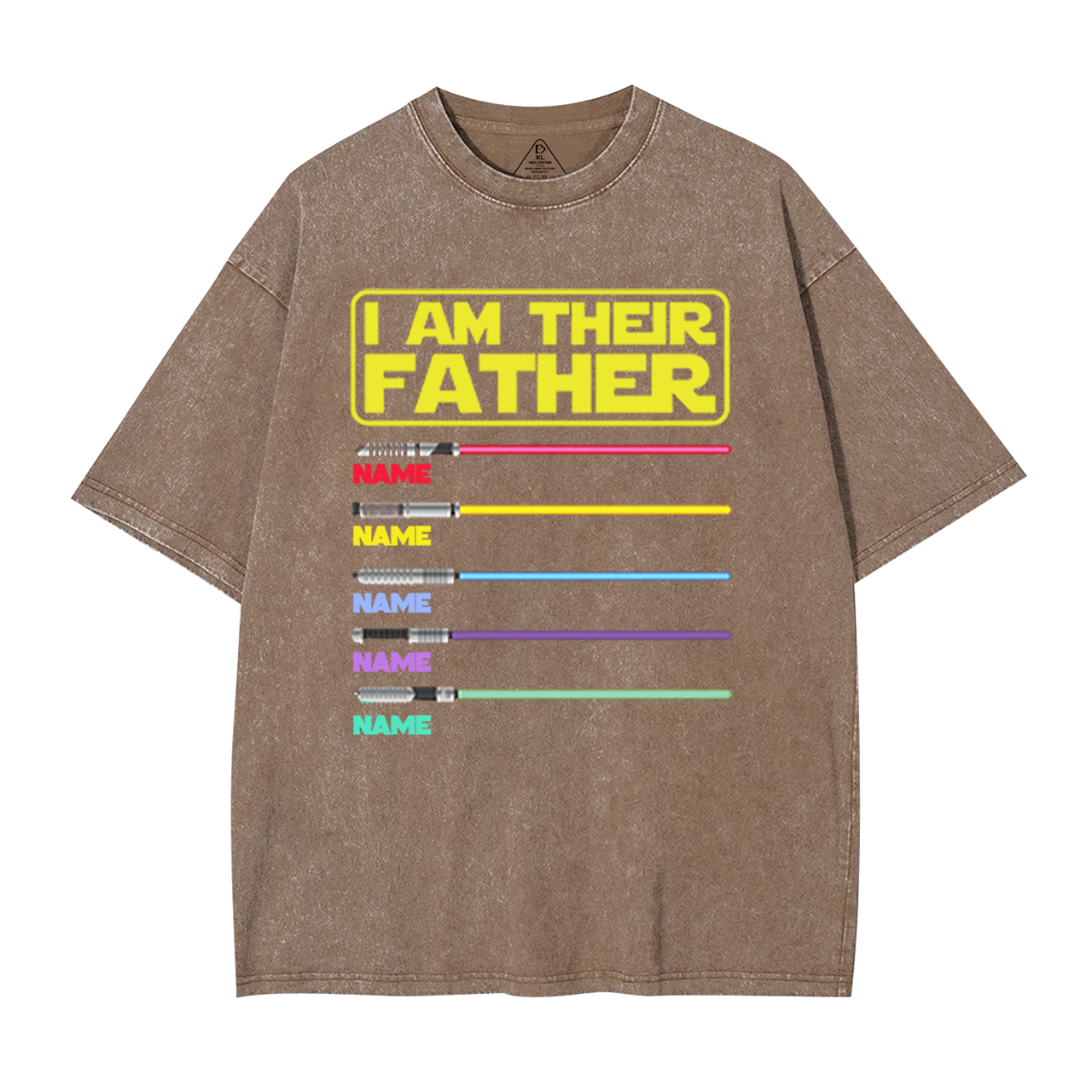 Personalized I Am Their Father Washed T-Shirts