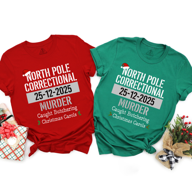 Funny Group Christmas North Pole Correctional Matching T-shirts Beepumpkin