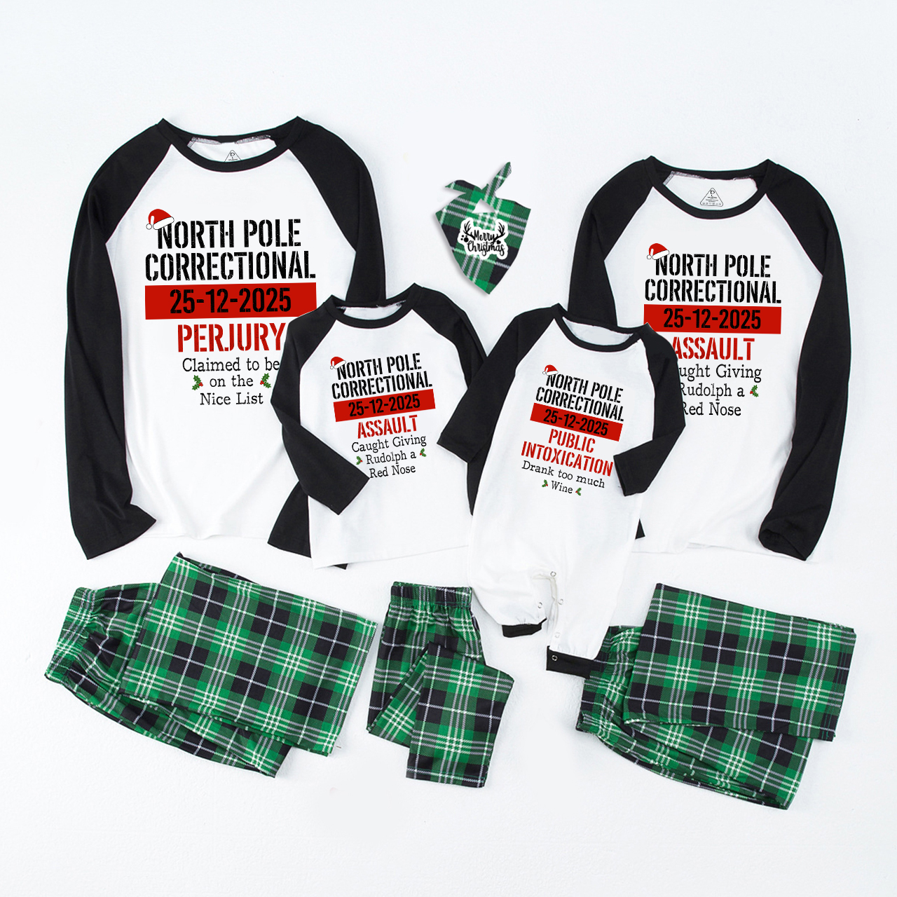 Funny Group Christmas North Pole Correctional Matching Pajamas Beepumpkin