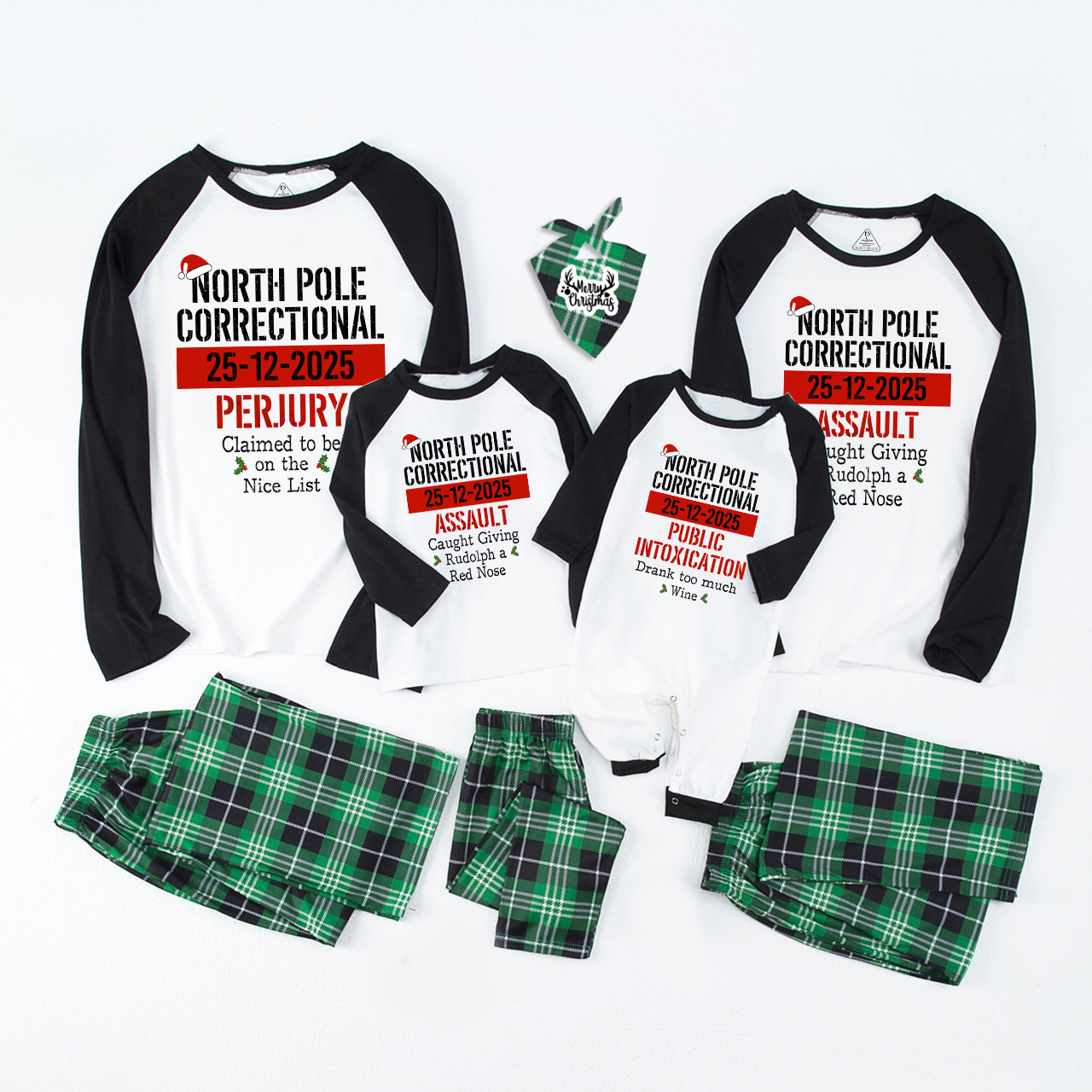Funny Group Christmas North Pole Correctional Matching Pajamas Beepumpkin