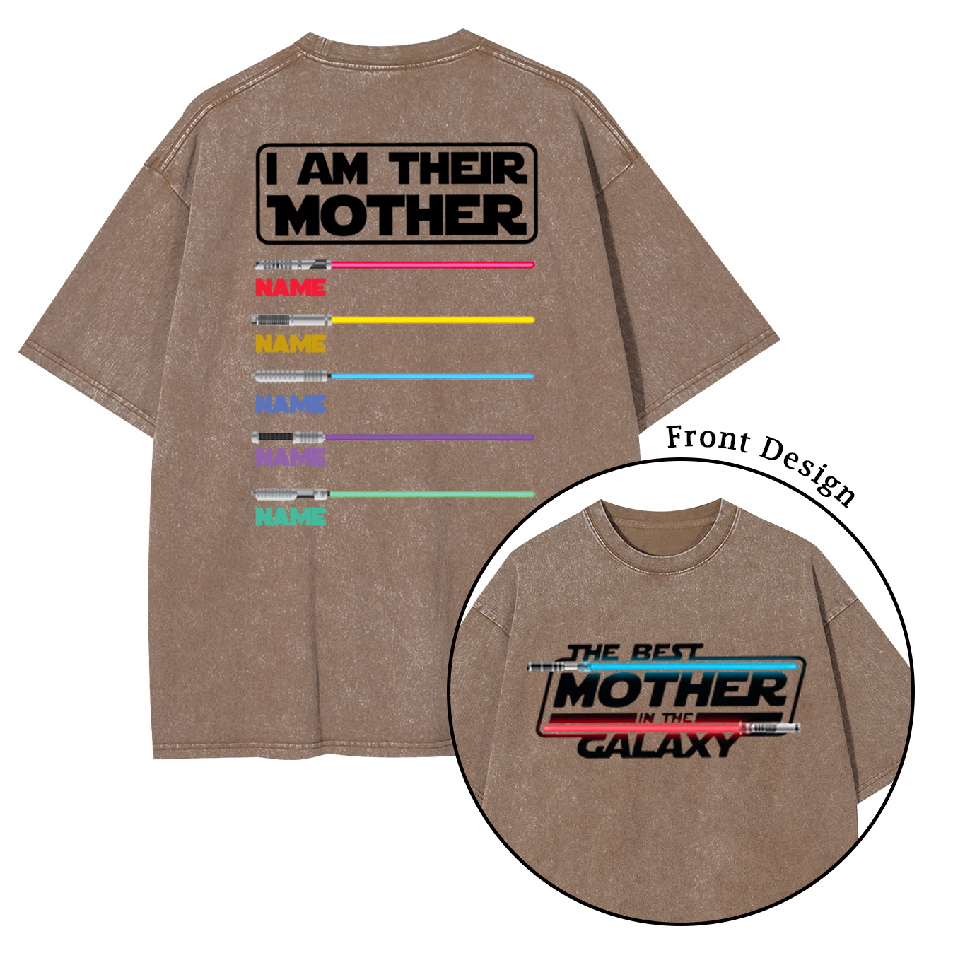 Personalized I Am Their Mother SW Washed T-Shirts