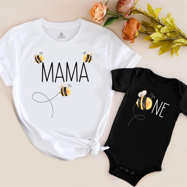Bee First Birthday Mom&Me Matching Tees