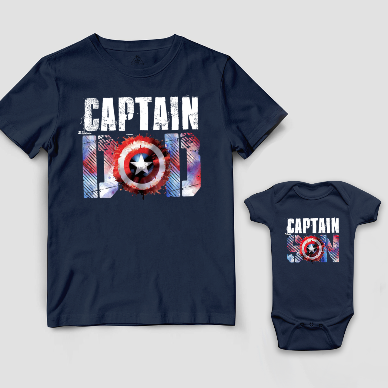 Captain Dad Captain Son Dad&Me Matching Shirts