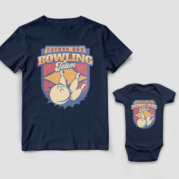 Bowling Team Dad&Me Matching Shirts