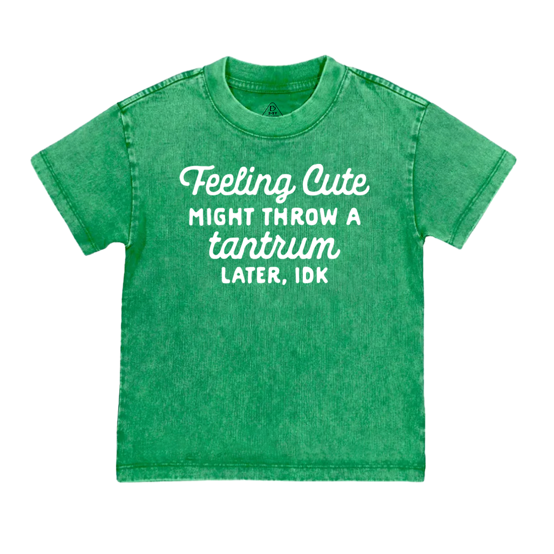 Feeling Cute Might Throw a Tantrum Later, idk Toddler&Kids Washed Tees      