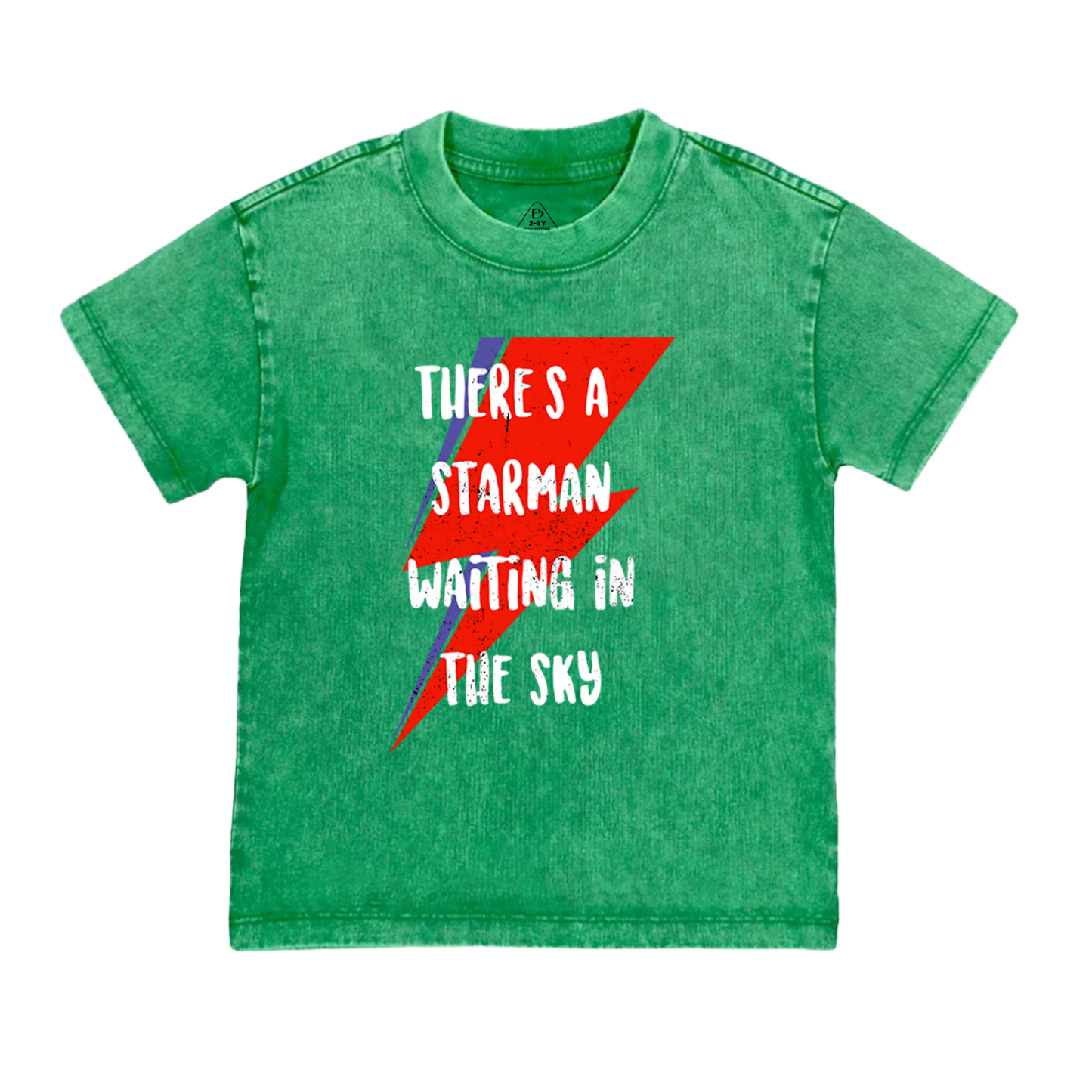 Red And Blue Lightning Toddler&Kids Washed Tees          