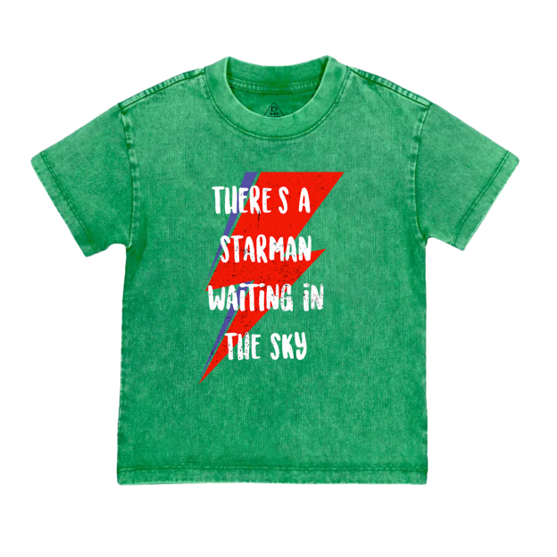 Red And Blue Lightning Toddler&Kids Washed Tees          