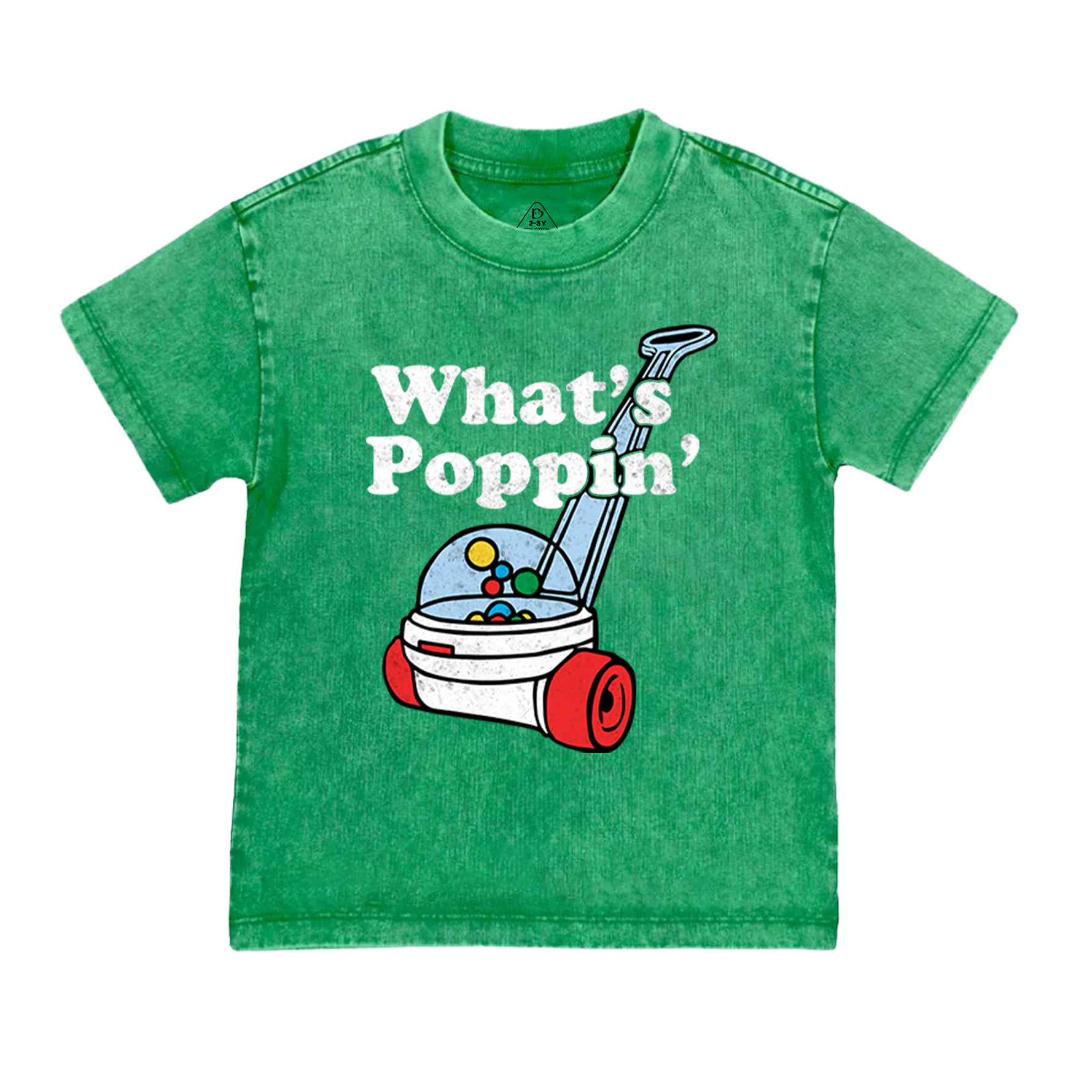 What's Poppin' Toddler&Kids Washed Tees