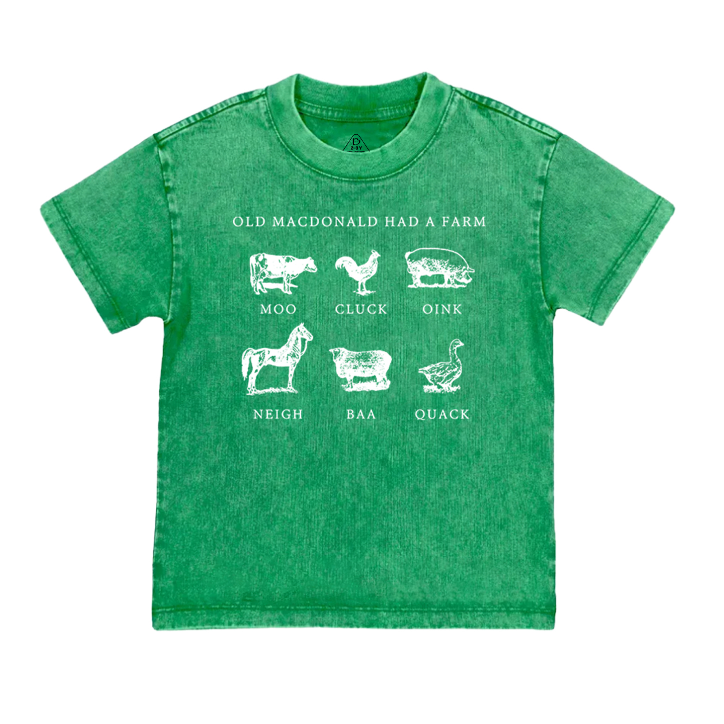 Had A Farm Kids Retro Natural Toddler&Kids Washed Tees