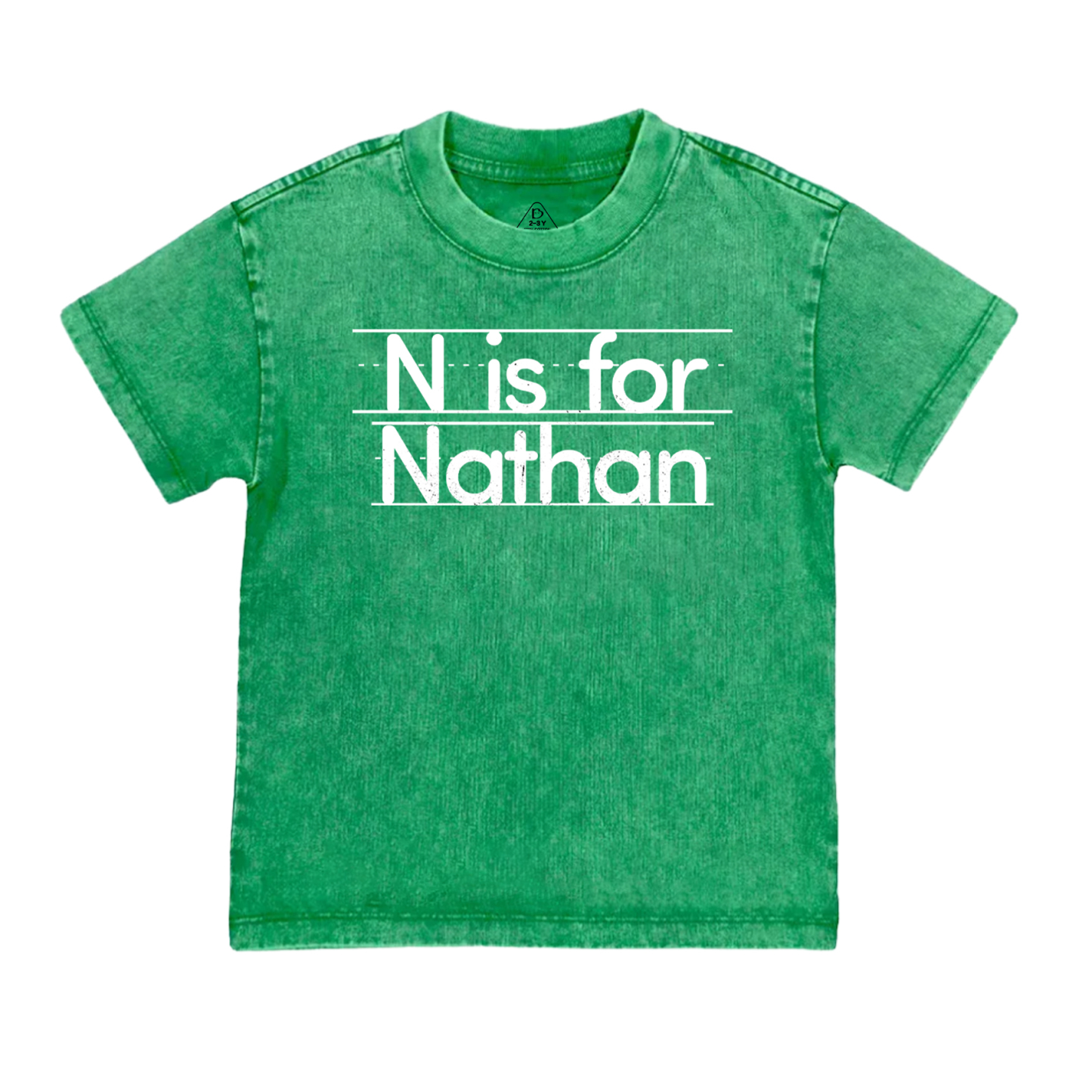 Custom Initial Back To School Toddler&Kids Washed Tees    