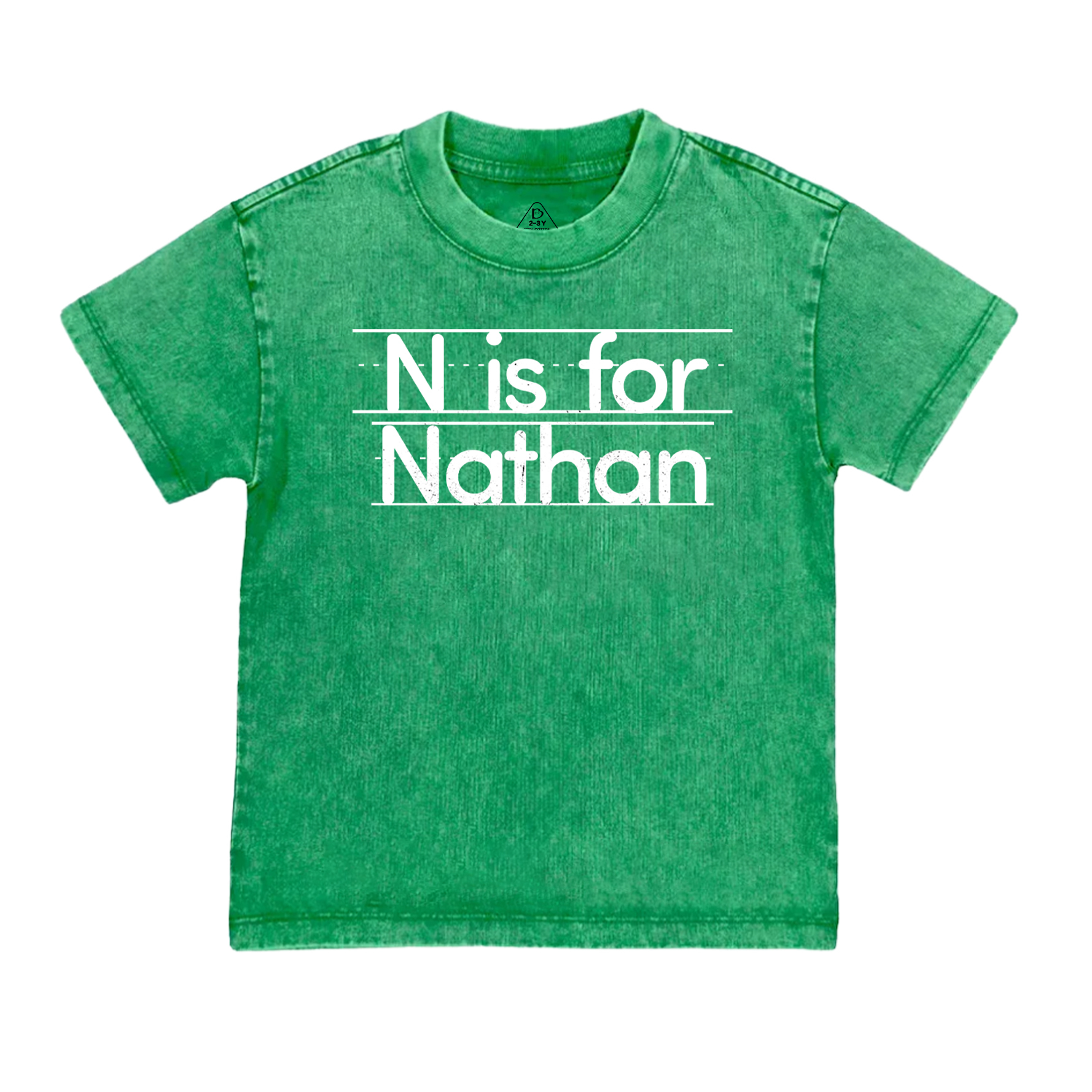 Custom Initial Back To School Toddler&Kids Washed Tees    