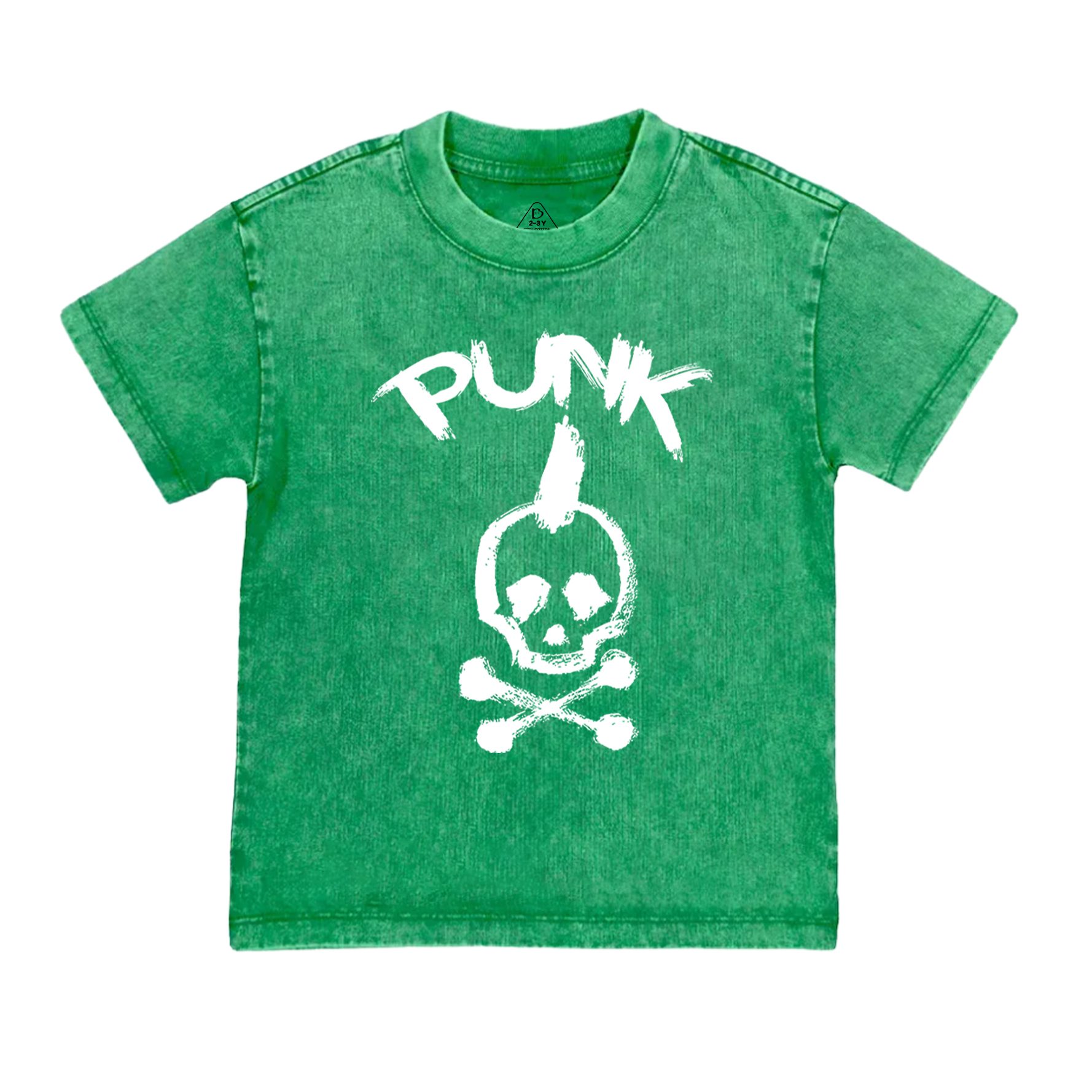 Punk Skull Toddler&Kids Washed Tees          