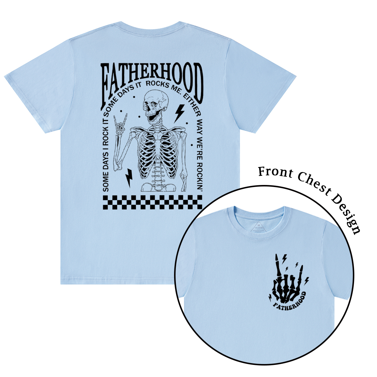 Funny Skeleton Fatherhood Dad T-shirt