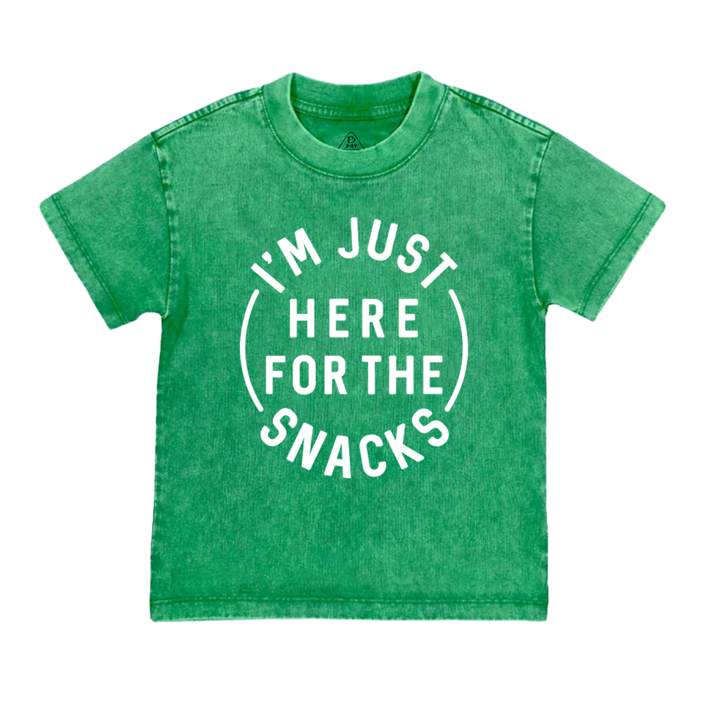 I'm Just Here For The Snacks Toddler&Kids Washed Tees