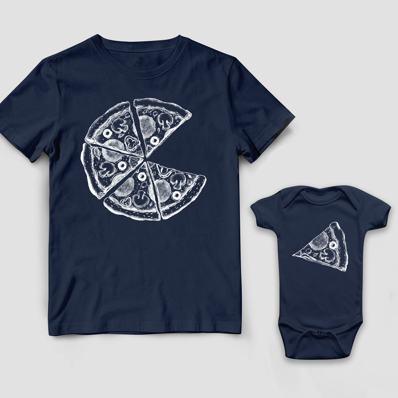 Pizza And Pizza Slice Dad&Me Matching T-Shirts