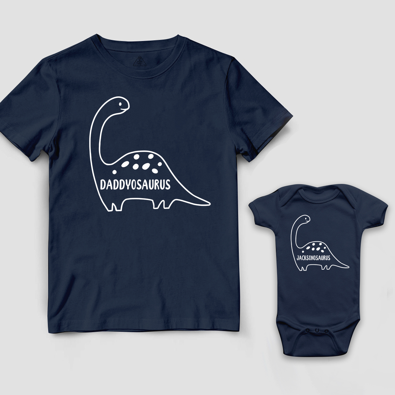 Personalized Dinosaur Father's Day  Dad&Me Matching Shirts