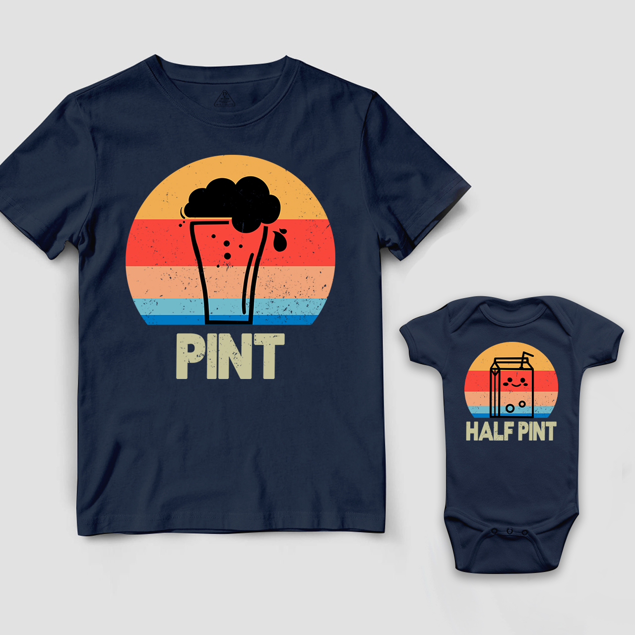 Dad Kid Matching Shirts-"Pint and Half Pint"