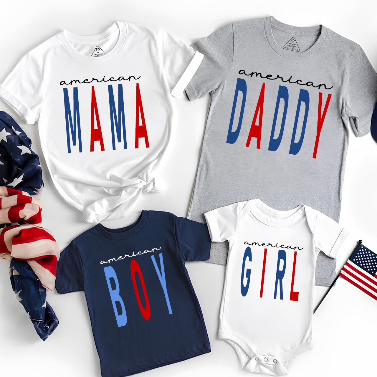 Personalized 4th Of July American Independence Day Family Matching Shirts