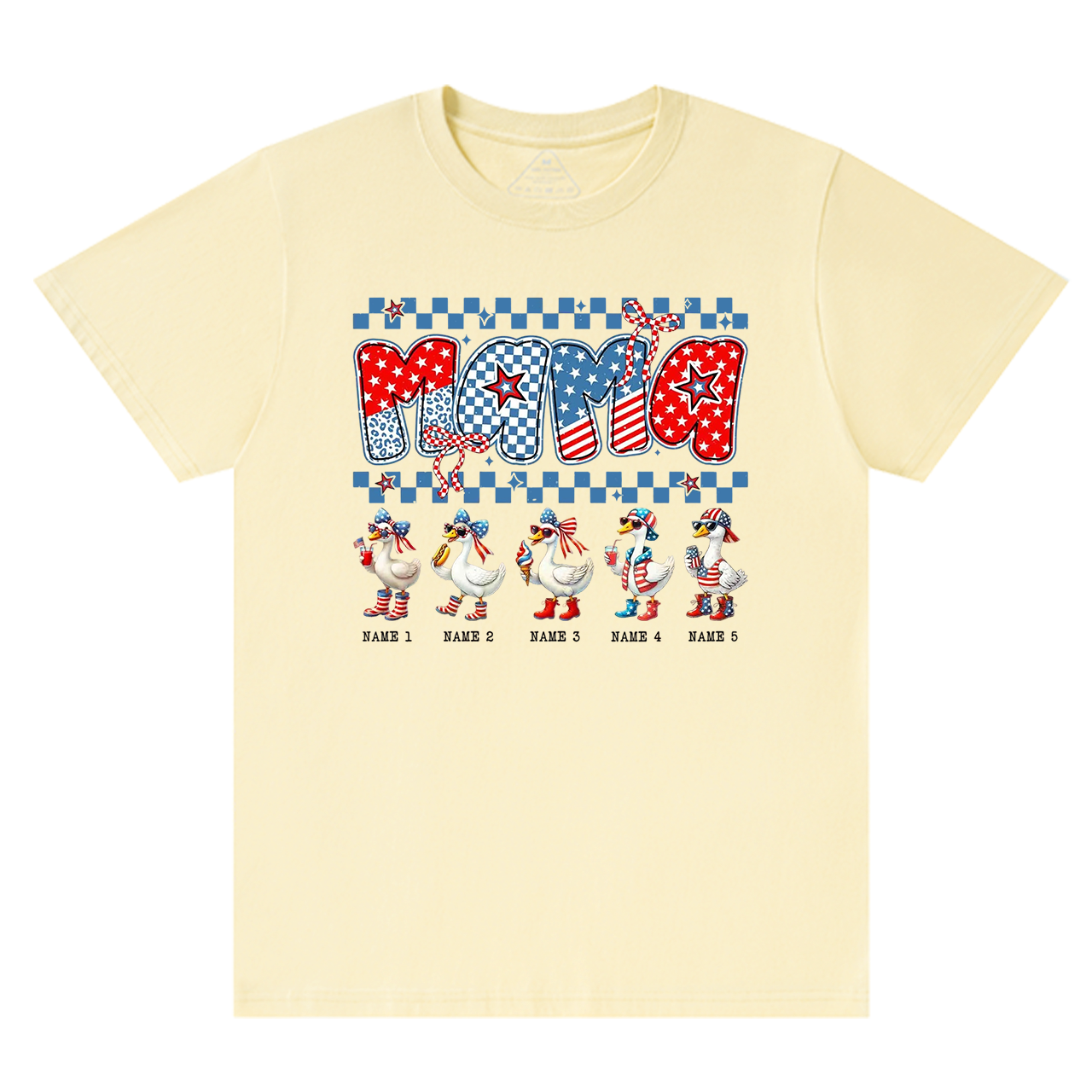 Personalized 4th Of July Mama Goose  T-Shirts