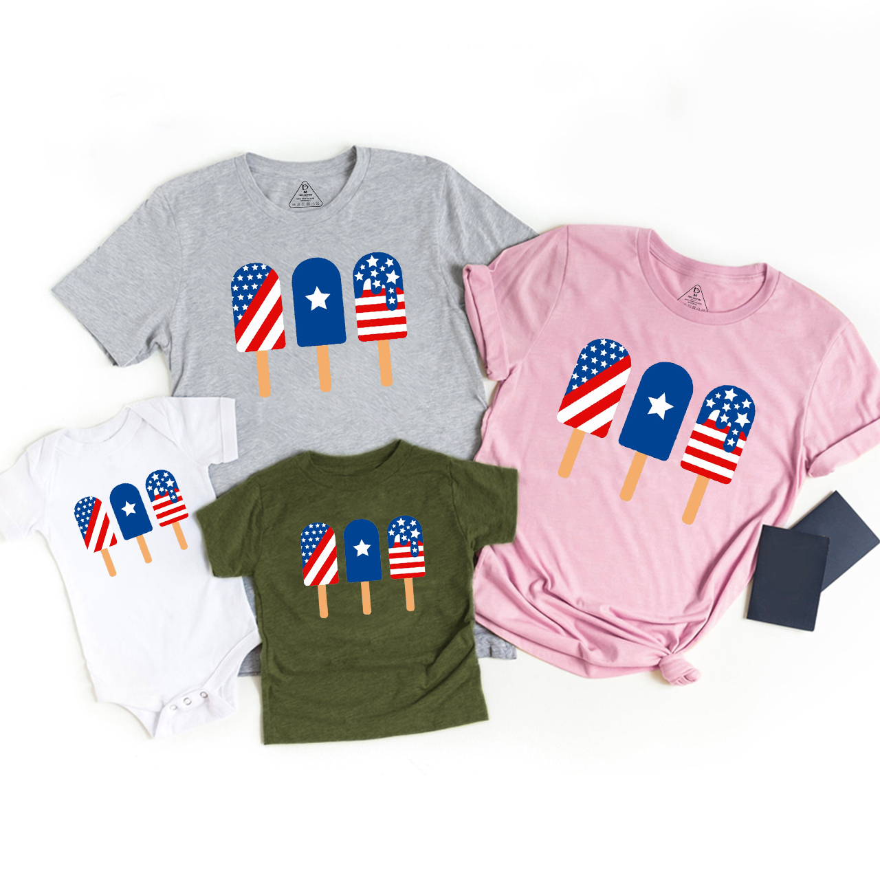 Patriotic 4th Of July Popsicle‘s Family Matching Shirts
