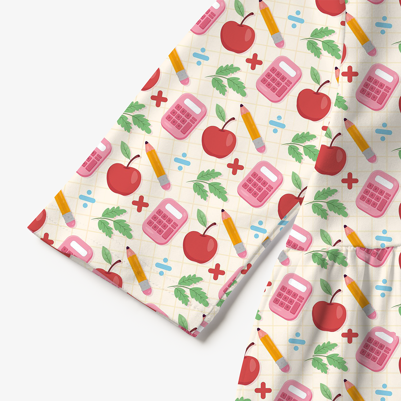 Red Apple All Over Print Kids Dress