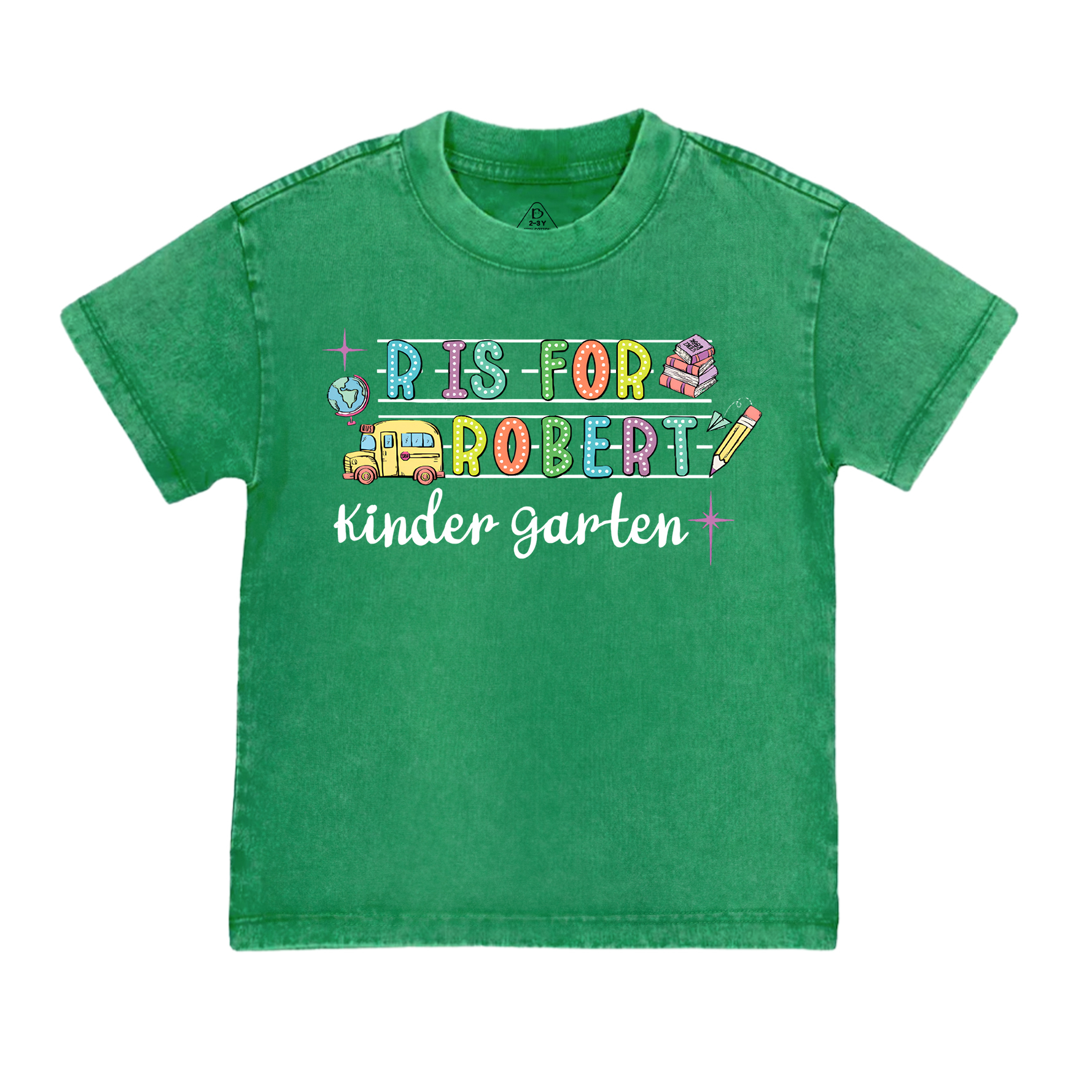 Personalized Alphabet Back To School Toddler&Kids Washed Tees