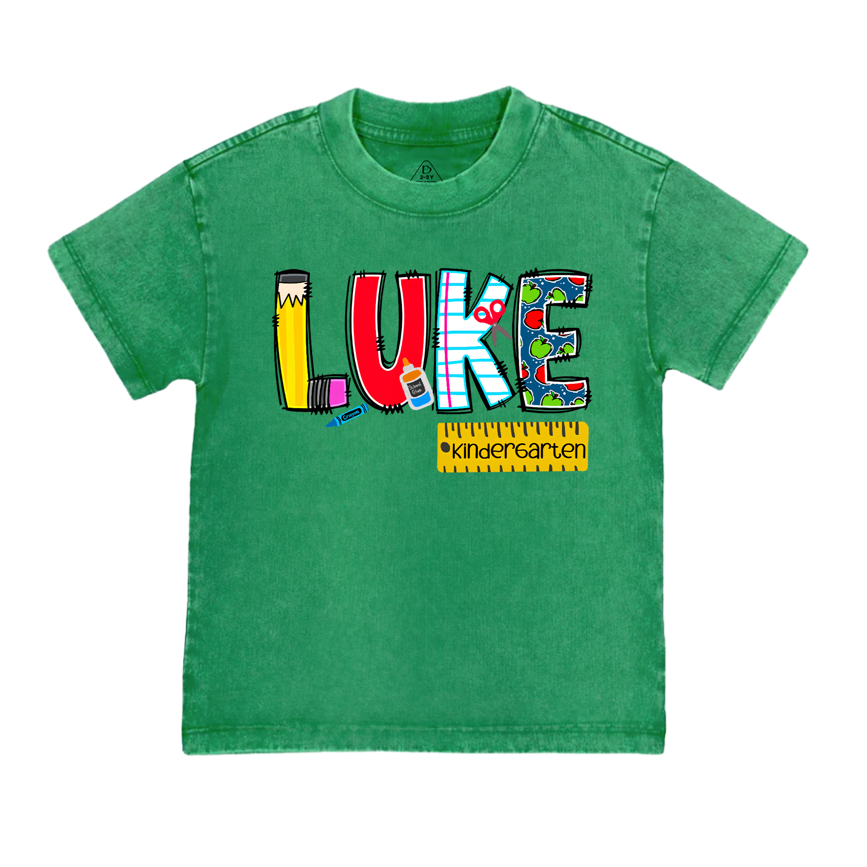 Personalized Alphabet Toddler&Kids Washed Tees