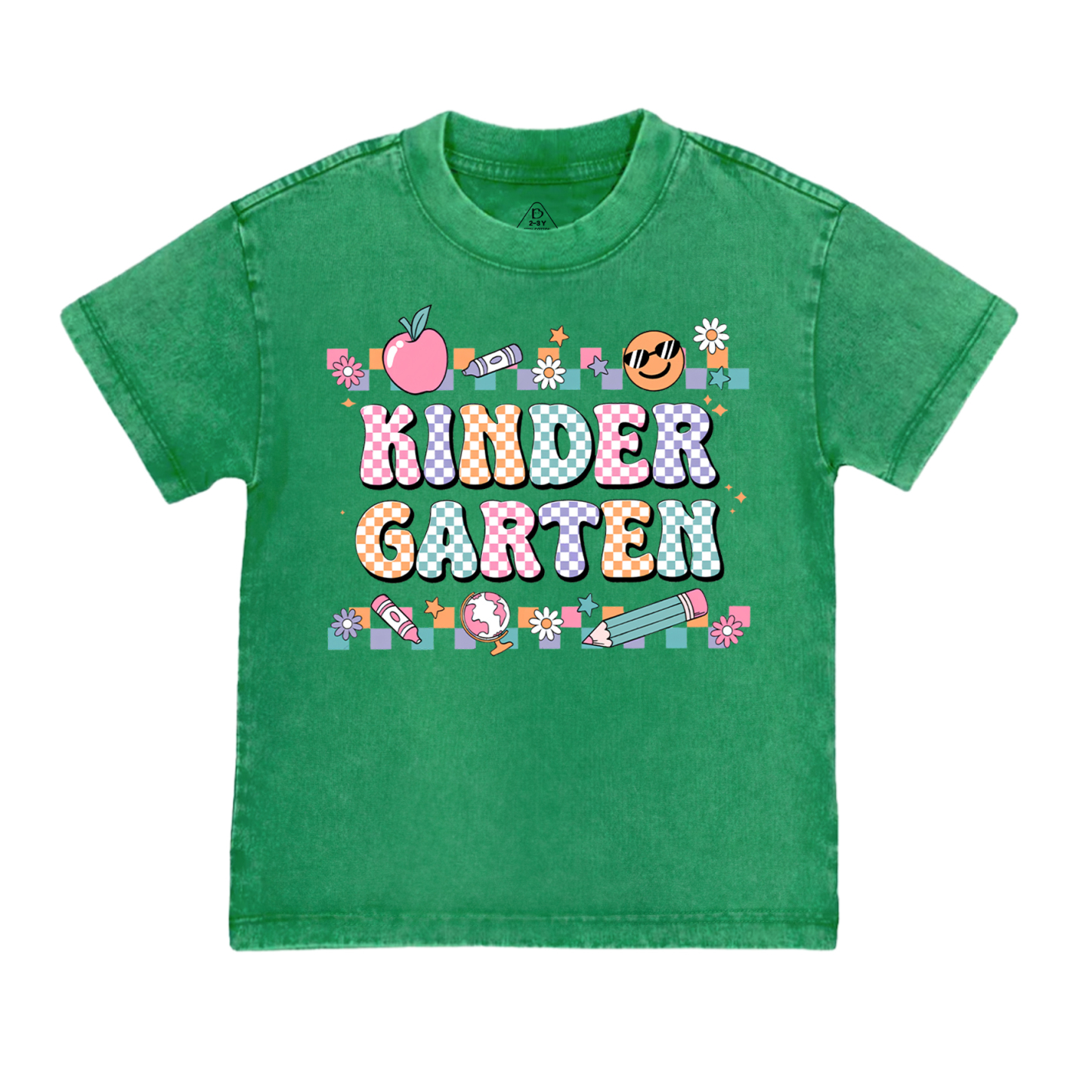 Personalized Lattice Grade Toddler&Kids Washed Tees