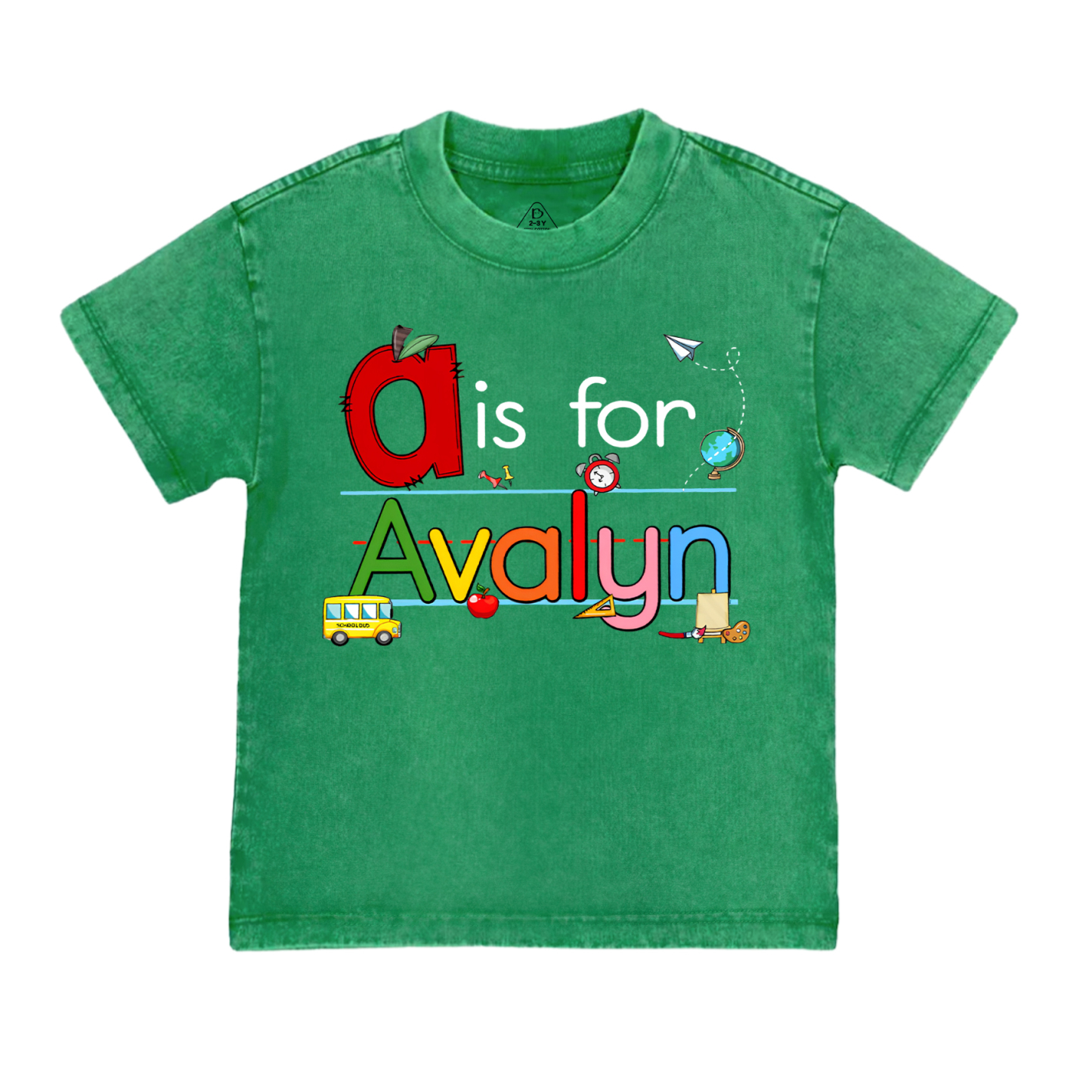 Personalized Color Name Toddler&Kids Washed Tees