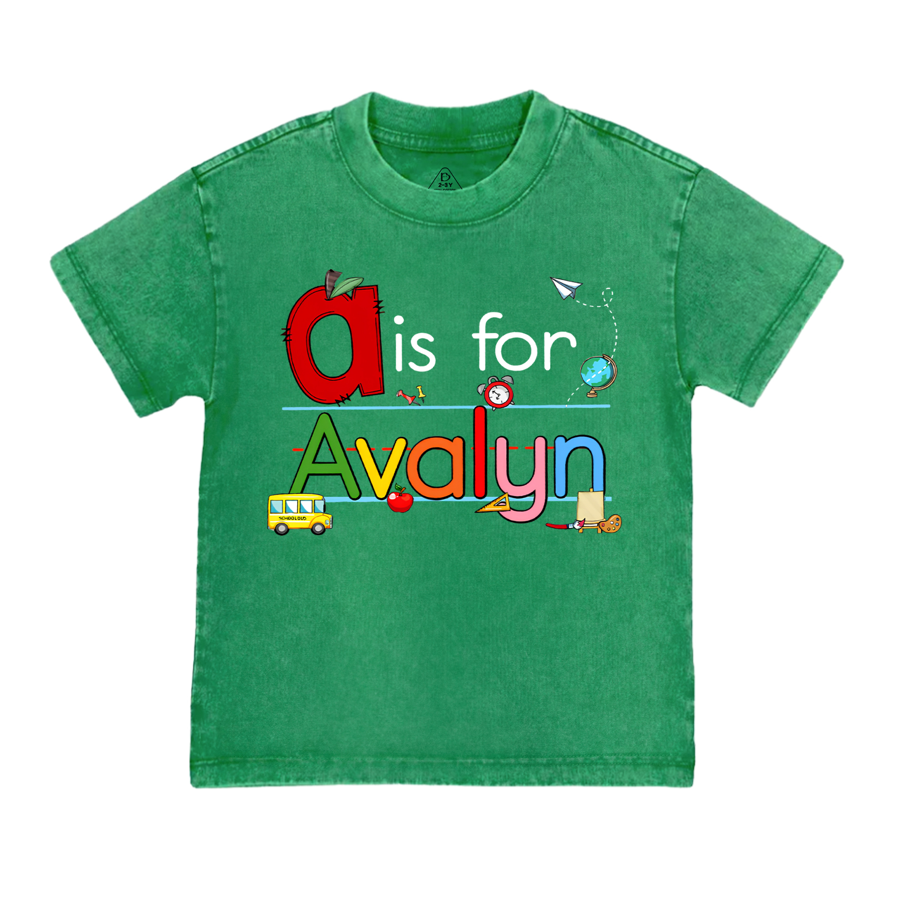 Personalized Color Name Toddler&Kids Washed Tees