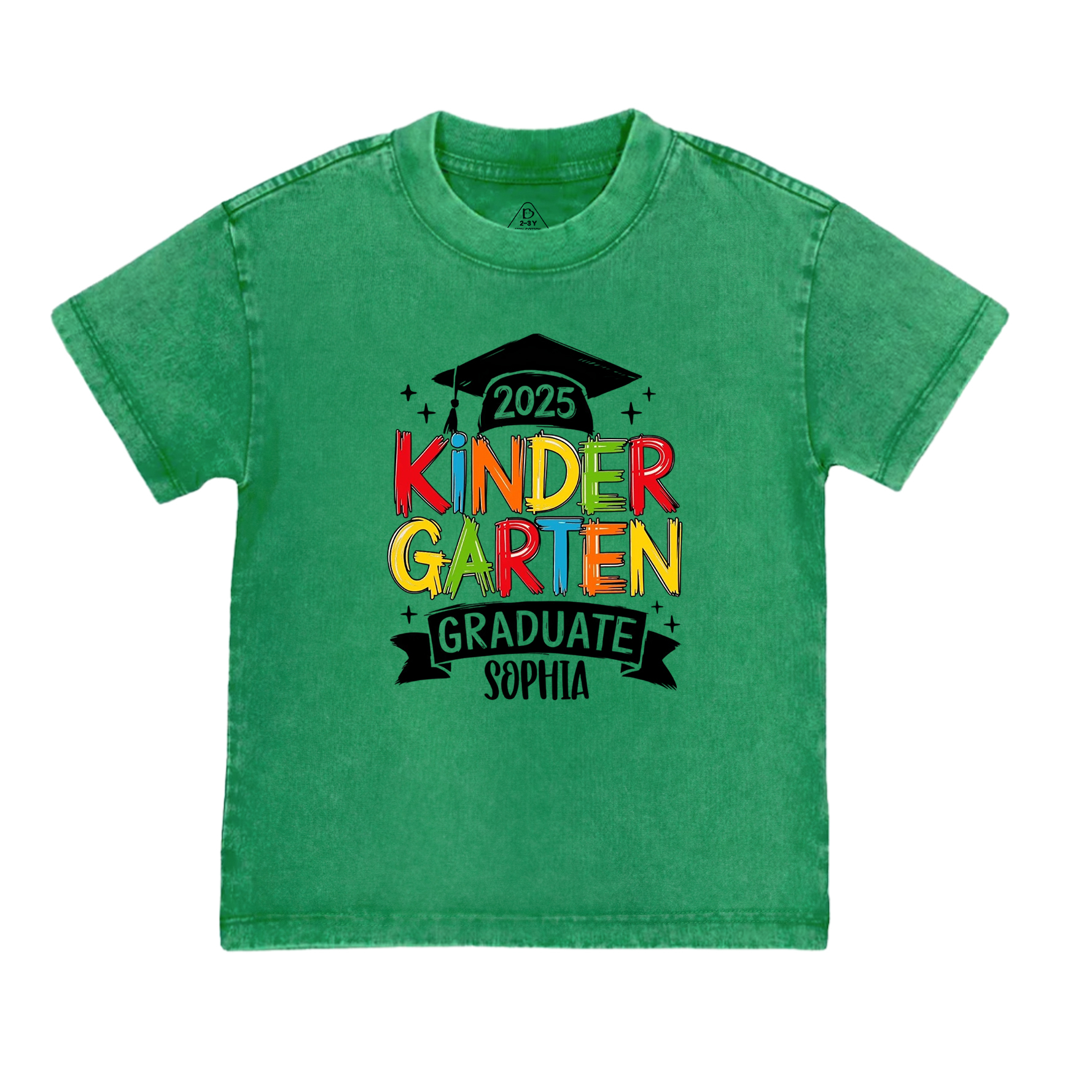 Personalized Kindergarten Graduation Toddler&Kids Washed Tees