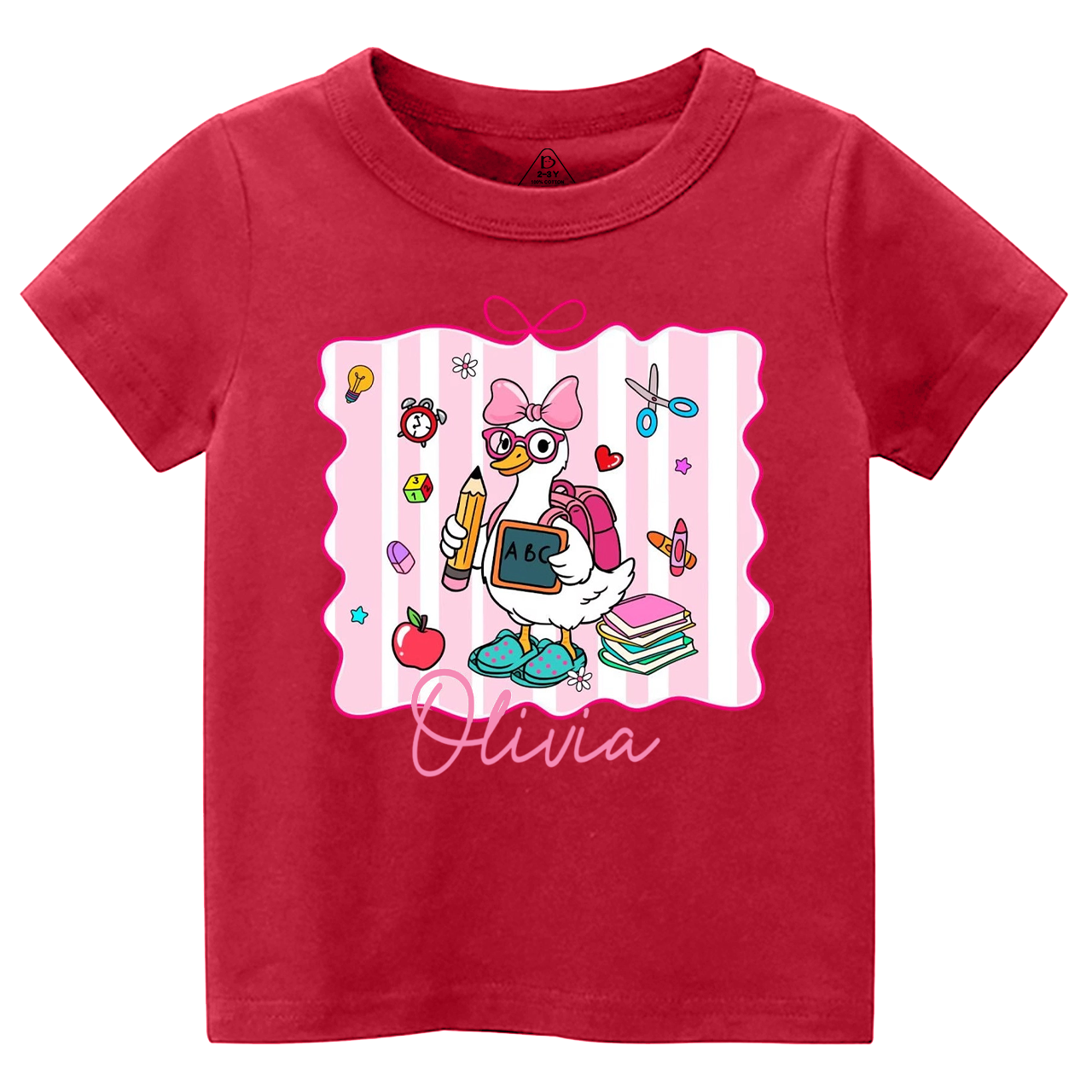 Personalized Boy Girl School Goose Toddler&Kid's Tees Beepumpkin