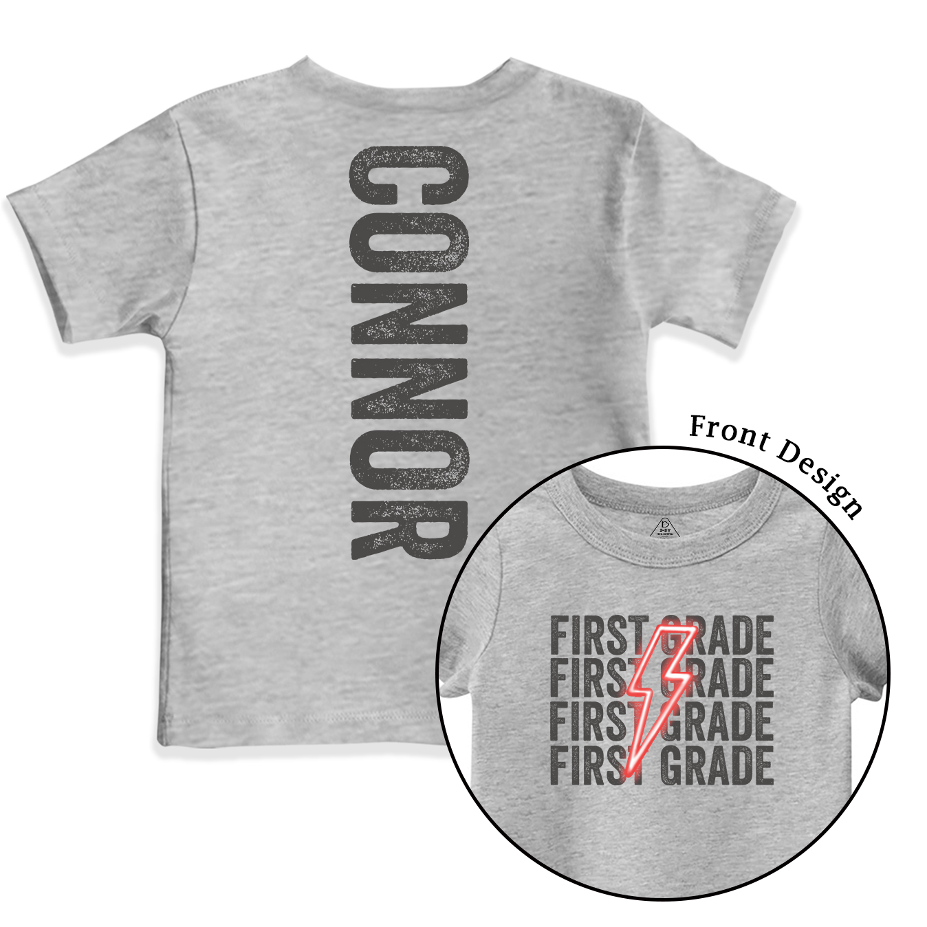 Personalized Lightning Kid Name Toddler&Kid's Tees Beepumpkin